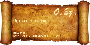 Ogrin Szelim névjegykártya